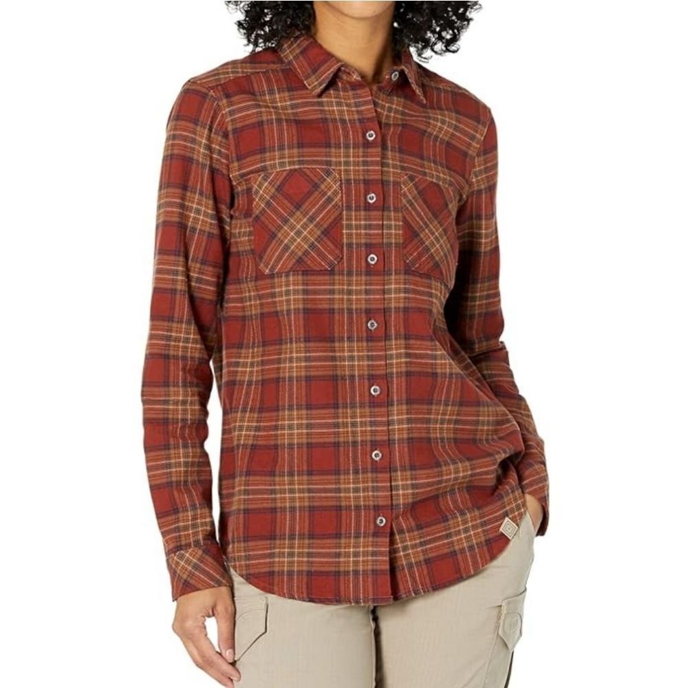 5.11 Tactical Womens Ruth Plaid Long Sleeve Flannel Button-Down Shirt